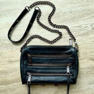 Rebecca Minkoff 5 Zipper Crossbody Gunmetal